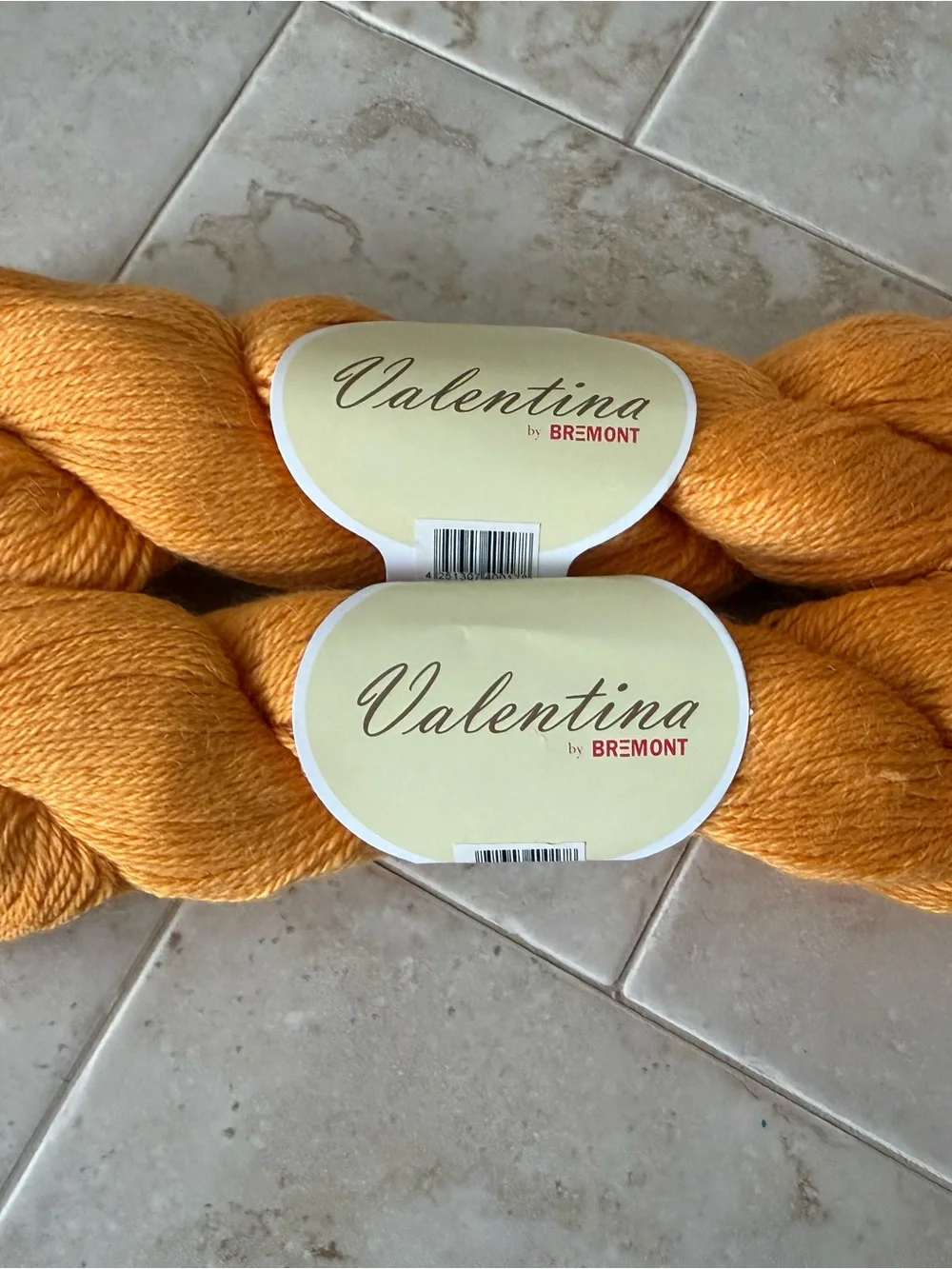 Valentina by Bremont Hand-Dyed Alpaca/Wool Blend Yarn - Orange Yellow 2 Hanks